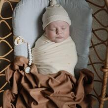 Mushie Ribbed Baby Blanket Blanket Art.101316 Tan