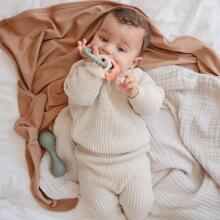 Mushie Ribbed Baby Blanket Blanket Art.101258 Ivory