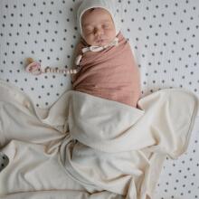 Mushie Ribbed Baby Blanket Blanket Art.101260 Blush