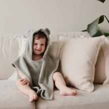 Mushie Bath Poncho Art.101633 Bear Moss