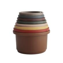 Mushie Stacking Cup Art.2400231 Retro Kraušanas trauki - piramīda