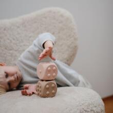 Mushie Dice Press Toy Art.100219 Silicone rattle (100% natural)
