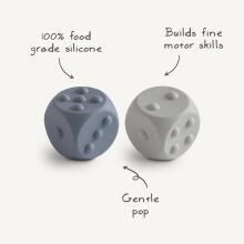Mushie Dice Press Toy Art.100219 Silicone rattle (100% natural)