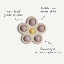 Mushie Flower Press Toy Art.2830476 Silicone rattle (100% natural)