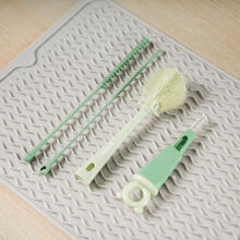 Haakaa 5-in-1 Cleaning Brush Set Art.BHK177-SG Silicone brush for bottles and nipples