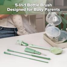 Haakaa 5-in-1 Cleaning Brush Set Art.BHK177-SG Silicone brush for bottles and nipples