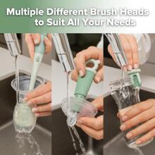 Haakaa 5-in-1 Cleaning Brush Set Art.BHK177-SG Silicone brush for bottles and nipples
