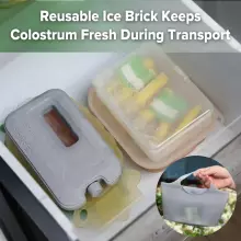 Haakaa Colostrum Essentials Pack Art.MHK208 Colostrum Essentials Pack - 4ml Collector (6pcs) + 750ml Steriliser Bag + Ice Brick