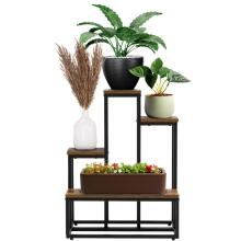 Metal flower stand Springos GA0210 67 cm with 4 shelves, loft-style, multi-level, modern