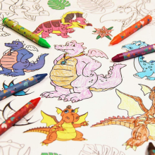 DA Coloring Tablecloth Happy Dino Art.KDTC0003