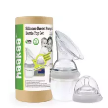 Haakaa Breast Pump Gen.3 Art.GBHK022-G Grey Mātes piena savācējs +knupītīs barošanai,160ml
