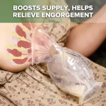 Haakaa Breast Pump Flower Stopper Gen.1 Art.GBHK020-W Mолокоотсос для сбора грудного молока с цветочным стопором,100мл