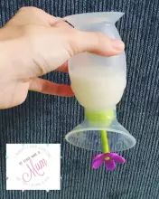 Haakaa Breast Pump Flower Stopper Gen.2 Art.GBHK023-O Mолокоотсос для сбора грудного молока с цветочным стопором,100мл