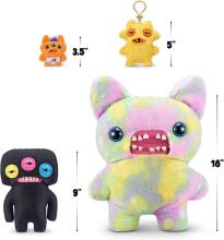 Fuggler Laboratory Misfits by ZURU Funny Ugly Monster Plush Collectible Toy - Annoyed Alien - black, kids soft toy