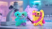 Fuggler Laboratory Misfits by ZURU Funny Ugly Monster Plush Collectible Toy - Annoyed Alien - black, kids soft toy