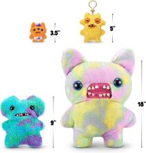 Fuggler Laboratory Misfits by ZURU Funny Ugly Monster Plush Collectible Toy - MC Goo - blue and purple, kids soft toy