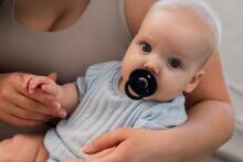 Bibs Studio Colour Round Art.263668 Luna/Deep Space Pacifier, 100% natural  6-18  (2pcs)