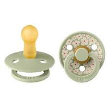 Bibs Studio Colour Round Fusion Art.263672 Jasmine Sage Mix Pacifier, 100% natural  6-18  (2pcs)