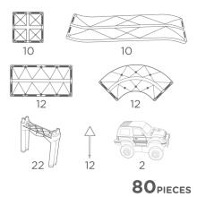 Cleverclixx Large Race Track - Pastel (80 pieces)