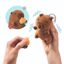 Capybara Spring - Wind-up capybara plush with fruit, 2 assorted