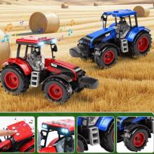 WOOPIE Car Transporter with Tractors Farm Lights Sounds