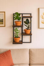 Wall Plant Stand Hanging Shelf for Flowers Decorations 4 Levels Loft ModernHome