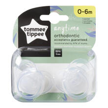 Tommee Tippee soother silicone 2pcs 0-6m Anytime 433649