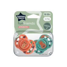 TOMMEE TIPPEE Silicon soother FUN 18-36 m., 2 pcs., 433657