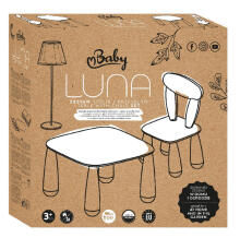 MALTEX SET LUNA Bērnu galds + krēsls balts/zils