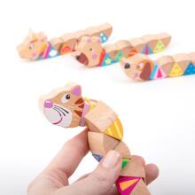 Wooden twisty worm Twisties, choice of 4