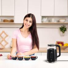 Cordless Electric Kettle Travel 2200W 1.7L Rotating Black