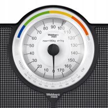 Classic Mechanical Bathroom Scale up to 180 kg Black WEBBER BMI