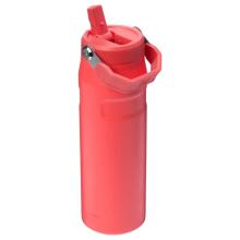 Thermos bottle with straw The IceFlow Bottle Flip Straw 2.0 0.7L coral red-orange
