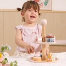 VIGA Wooden Cake Stand with Accessories