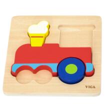 VIGA Wooden Educational Puzzle Montessori Train