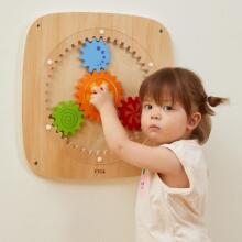 VIGA Wooden Board with Colorful Gears