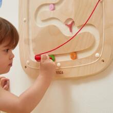 VIGA Wooden Sensory Manipulative Board Gravity Flow
