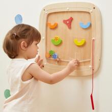 VIGA Wooden Sensory Activity Board Pinball Game