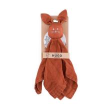 PETITE&MARS 416315 Bamboo Muslin Cuddle Toy Hugo Cinnamon Spice