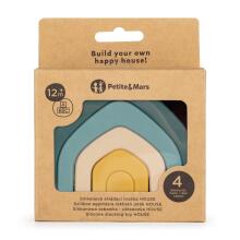PETITE&MARS 600817 Silicone Toy - Puzzle House Misty Green
