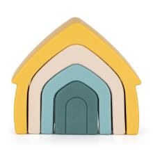 PETITE&MARS 600819 Silicone Toy - Puzzle House Intense Ochre