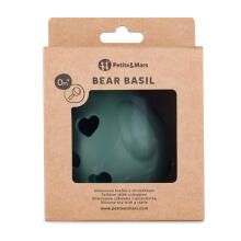 PETITE&MARS 606817 Silicone Rattle Toy Bear Basil Misty Green