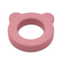 PETITE&MARS 713820 Silicone Teether with Rattle Beary Dusty Rose 0+