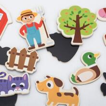 VIGA Magnetic Farm Friends 20 pcs. Magnets – Creative Play with Farm Animals