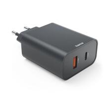 Hama 00086444 45W USB-C, USB-A  Charger PD Black