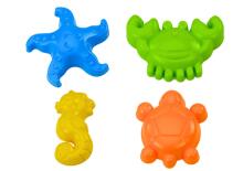 Sand Toy Set, Shovel, Rake, Molds, 6 pcs.