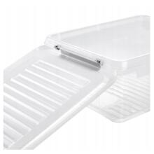 Kaste ar vāku clipbox Leonie 28,5x18,5x10,5cm 3,7L caurspīdīga 