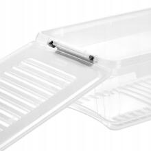 Kaste ar vāku clipbox Leonie 37,5x28,5x16cm 11,4L caurspīdīga 