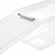 Kaste ar vāku clipbox Leonie 28,5x18,5x16cm 5,4L caurspīdīga 