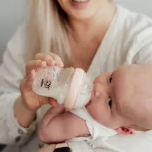 Haakaa Glass Baby Bottle Art.BHK138-P Feeding bottle 120 ml.